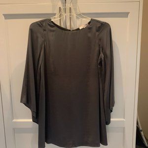 LAVENDER BROWN SILK MINI